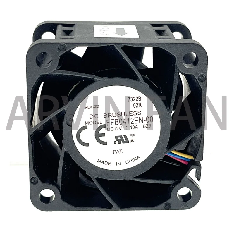 

New Super High Speed 40mm 4cm Cooling Fan,For FFB0412EN-00 40X40X28mm Dual Ball Bearing 12V 25000RPM 1U 2U Server Cooling