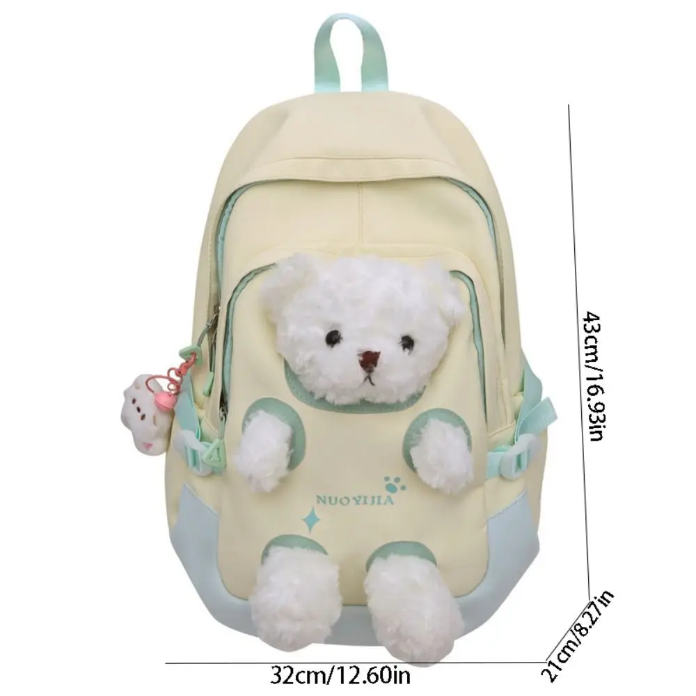 Kawaii Süßer Bärenrucksack Niedlicher Bären-Schulrucksack Große Kapazität Leichter Niedlicher Schulrucksack für Teenager-Mädchen – Detail 1