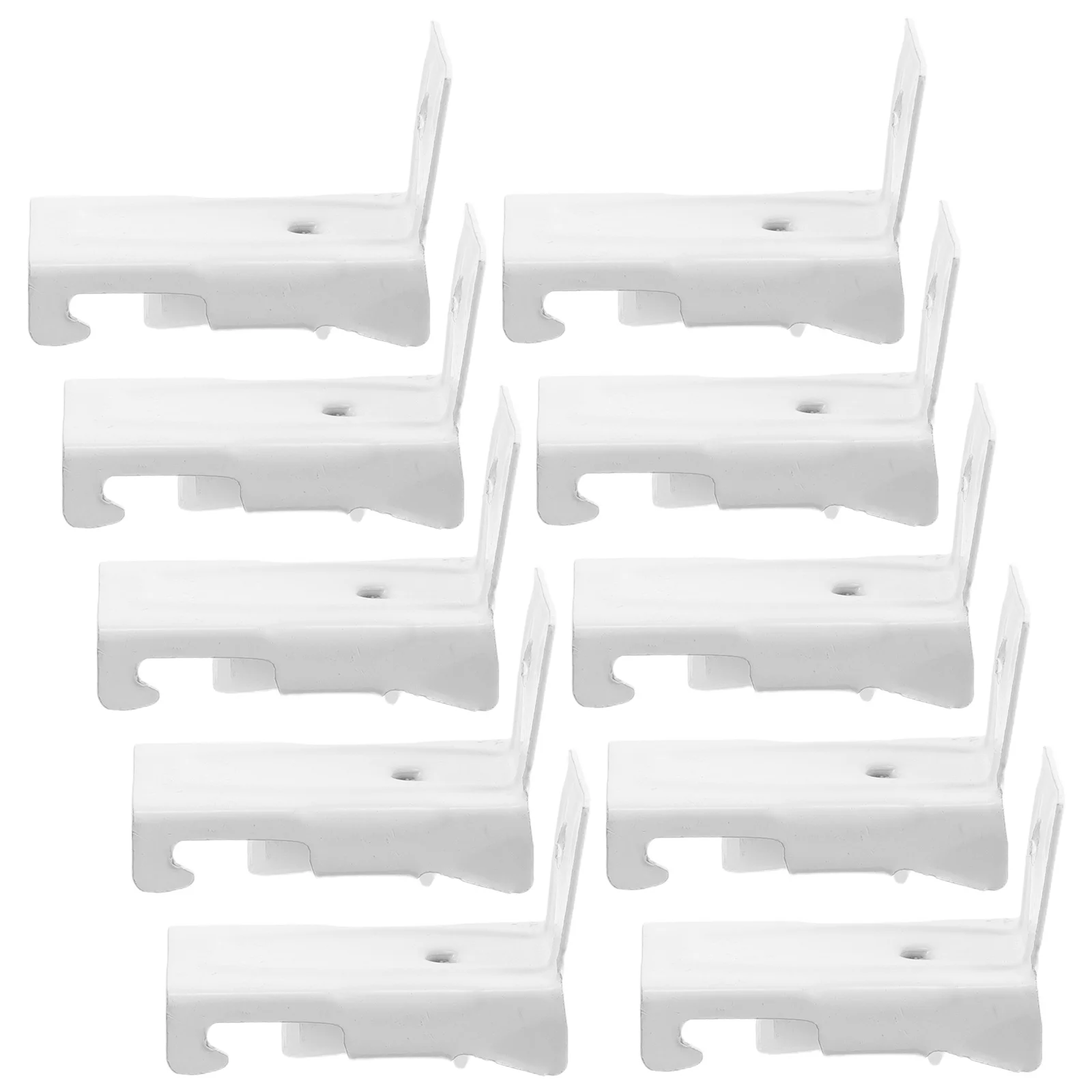 

20pcs Curtain Bend Track Mounting Brackets Iron Wall Ceiling Fixings -Shaped Drapery Rails Easy Install Support Hardware