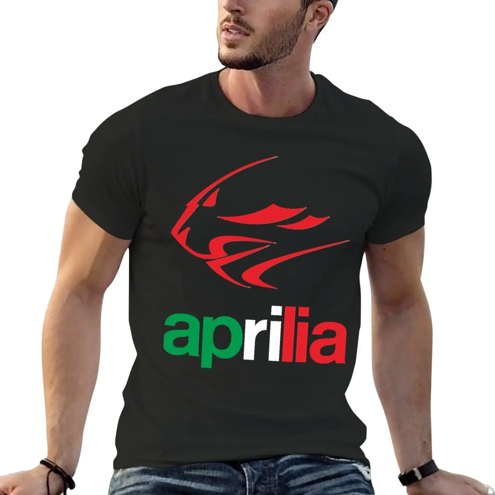 

Camiseta with Italian Aprilia Essential logo. png para hombre, camiseta de manga corta,