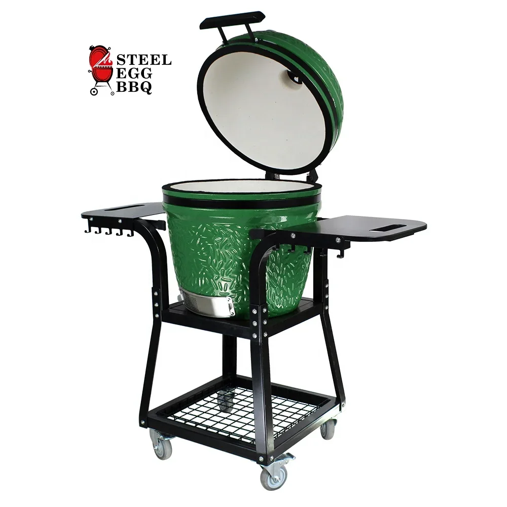 22 Inch Green Egg Outdoor Party Charcoal Barbecue Grill Smoker Bbq Grills