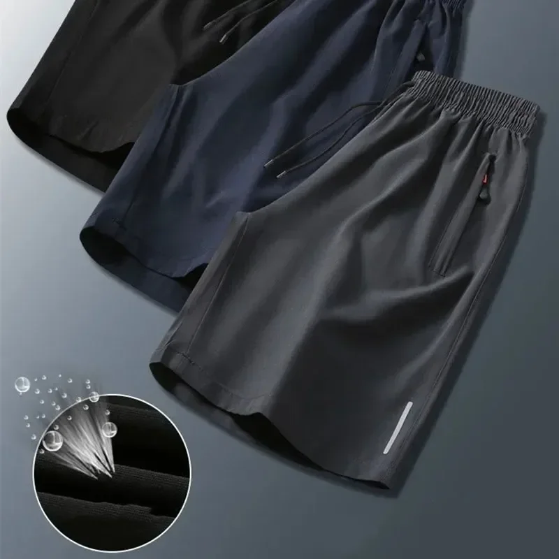 New Quick Dry Jogging Fitness Shorts Men Summer Sports Running Shorts Lightweight Bottoms Thin Breathable Beach Short Pants Male