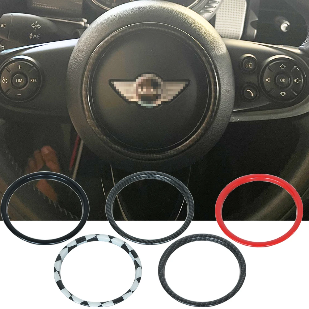 Car Steering Wheel Center Panel Sticker Cover For MINI Cooper JCW F54 F55 F56 F57 F60 Countryman Car-Styling Accessories