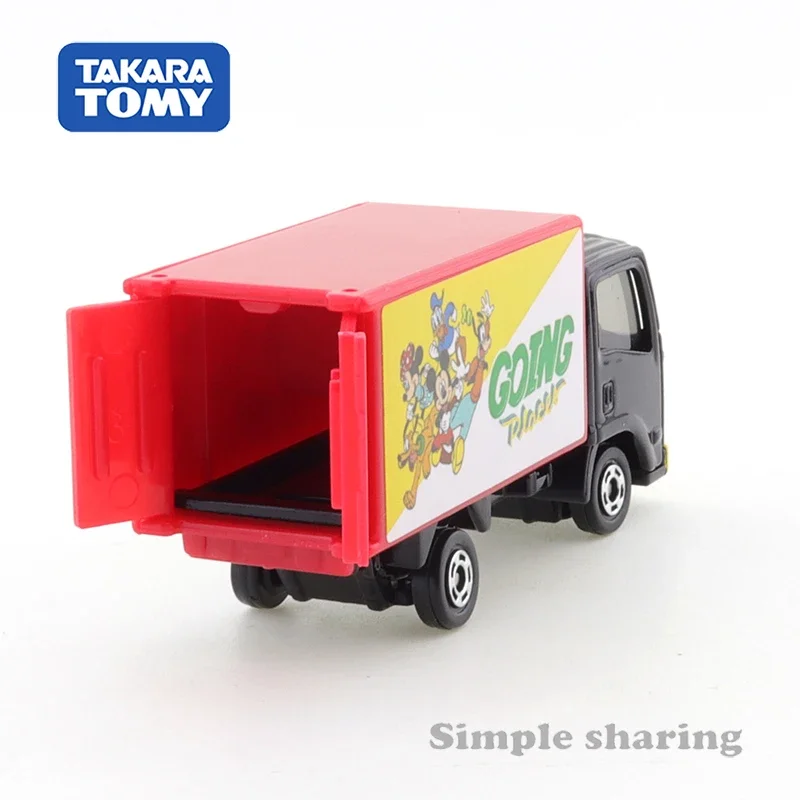 Takara Tomie Nr. 48 Isuzu Elf Mickey & Vrienden Vrachtwagen Auto 1:64 Kinderen Speelgoed Motorvoertuig Diecast Metaal