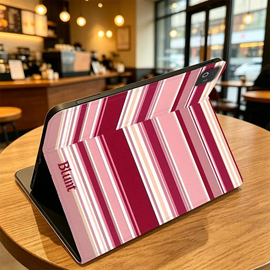 Case for Xiaomi Pad 6s Pro 7 Ultra Pad 5 6 7 8 Pro Redmi Pad SE K Pad 8.8 9.7 12.4 Inch With Pencil Holder Color Stripe Pattern