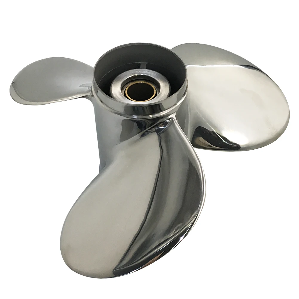 Boat Propeller 11 1/8x14 for Yamaha 40HP-55HP 3 Blades Stainless Steel Prop SS 13 Tooth RH 11.125x14