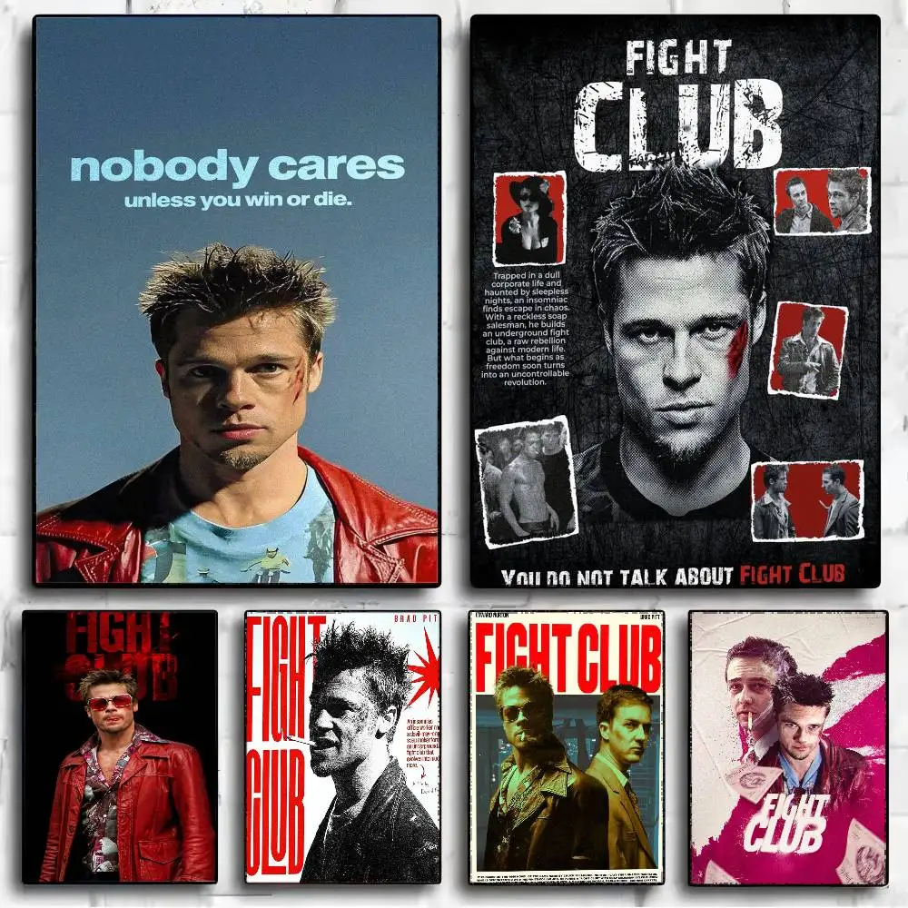Movie Fight Club Anime Posters Sticky Whitepaper Sticker DIY Room Bar Cafe Kawaii Room Decor