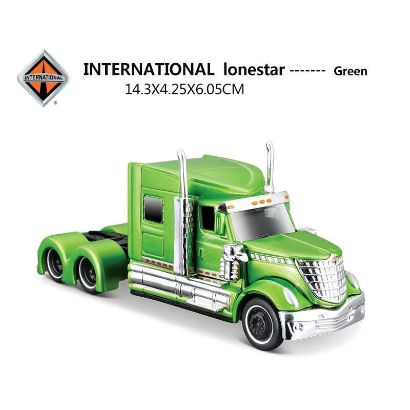 New Maisto Alloy Truck Trailer Head Car Model Diecasts Metal Container Truck Engineering Transport Vehicles Car Model Kids Gifts