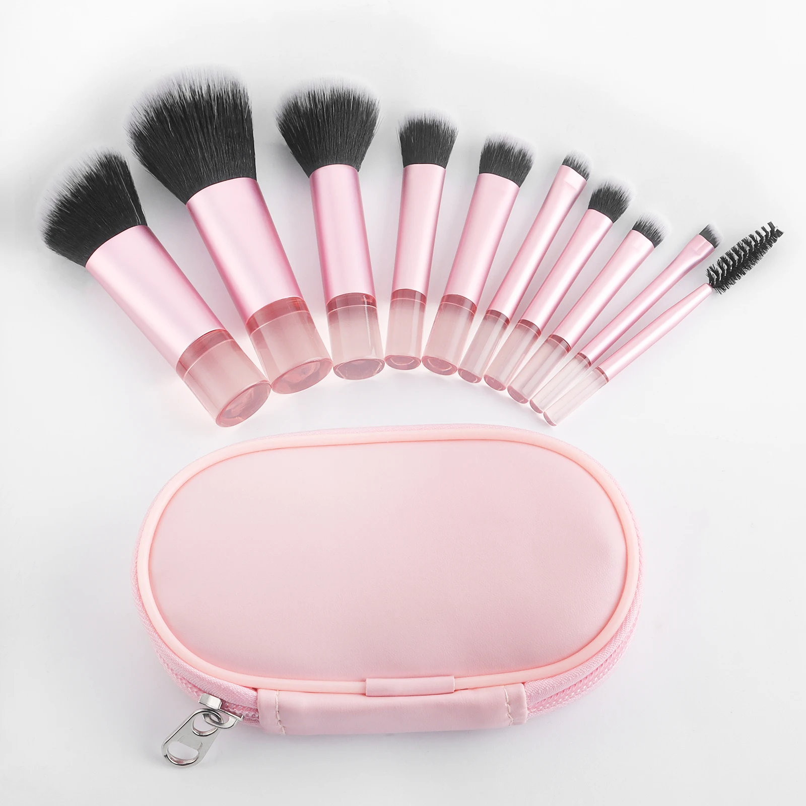 Neues 10-teiliges Mini-Make-up-Pinsel-Set für Anfänger mit Kristallgriff, tragbarer Foundation-Make-up-Pinsel, Lidschatten-Pinsel-Pinsel-Set, Beauty Too