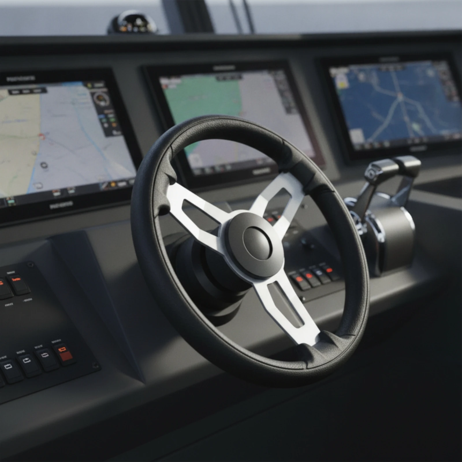 Boat Steering Wheel Textured Grip Marine Steering Wheel Heavy Duty Lightweight for Boats, Yachts