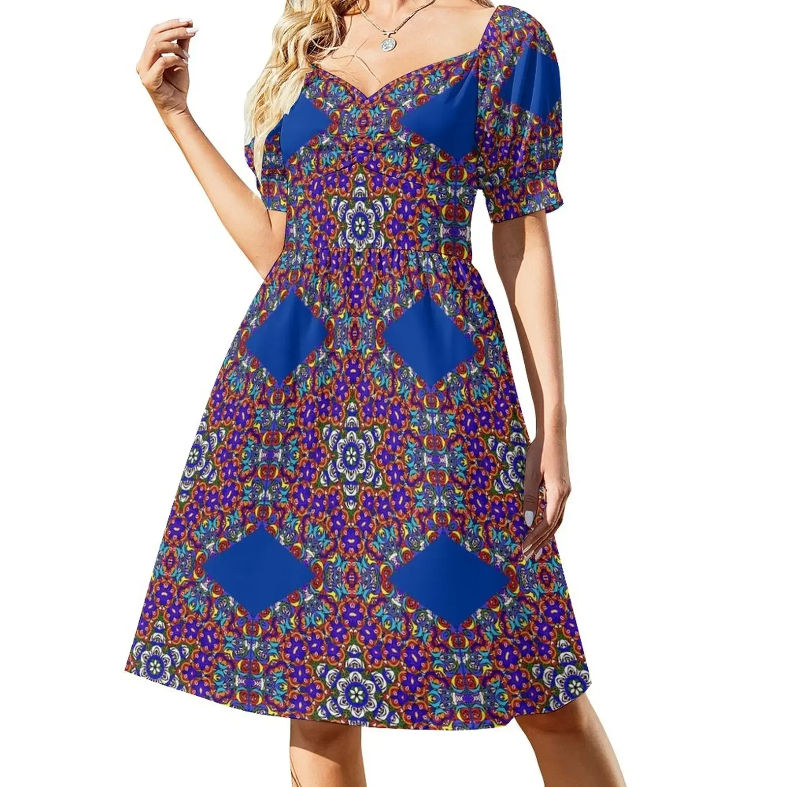

Octagonal 6 Point Star in Roses Short-Sleeved Dress sexy short dresses daring long dress women summer Dress