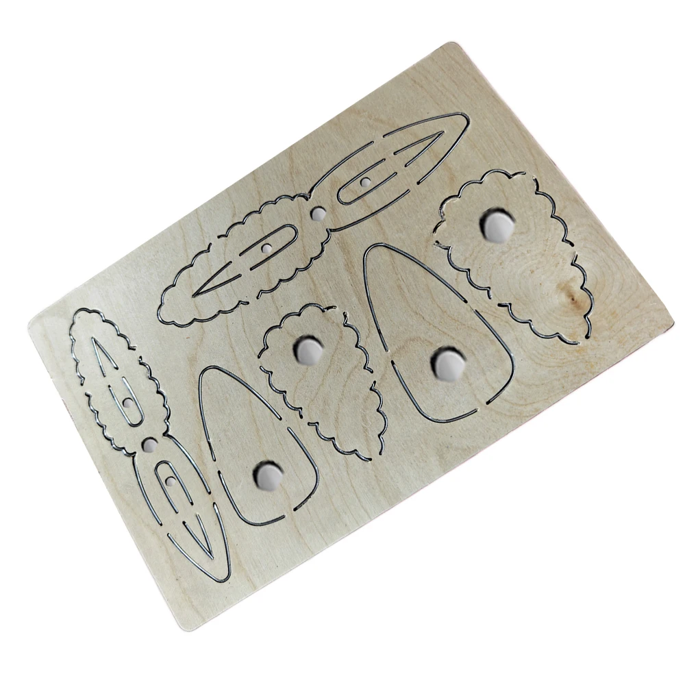 

1 piece Hair clip combination wooden cutting dies leather wooden mold suitable for most machine
