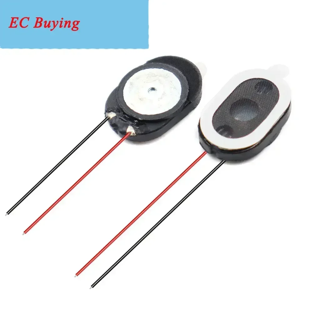 5 قطعة 8R 1 واط 1510 1712 2014 2415 2030 2209 2809 المدرج القرن 8 Ω 1 واط مزدوجة مكبر صوت مغناطيسي 2P 2Pin الصوت 8 أوم مع سلك 60 مللي متر