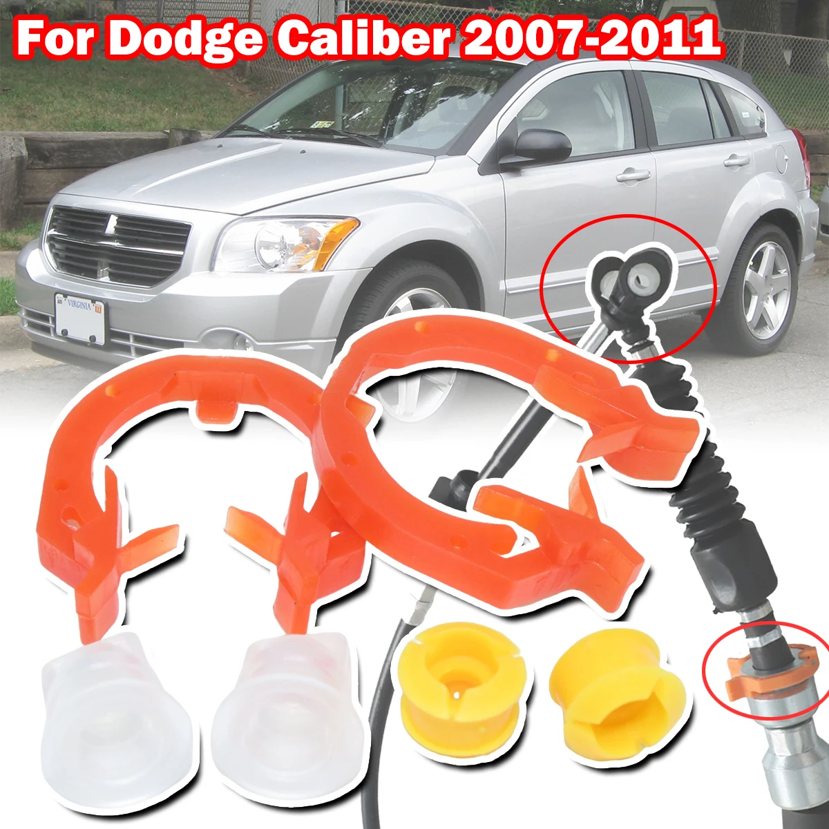 Auto Gearbox Pull Head Gear Shift Lever Cable Line Sleeve For Dodge Caliber 2007 - 2011 Transfer Case Shift Cable Retainer Clip