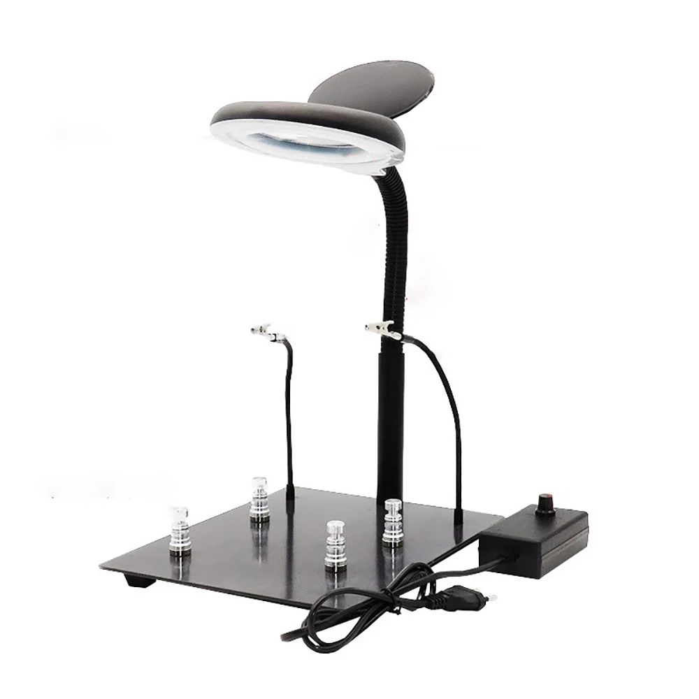 Multifunctional Magnifying Welding Station with LED Light, Soldering Iron Helper, Circuit Board Holder, Soldering Workbench