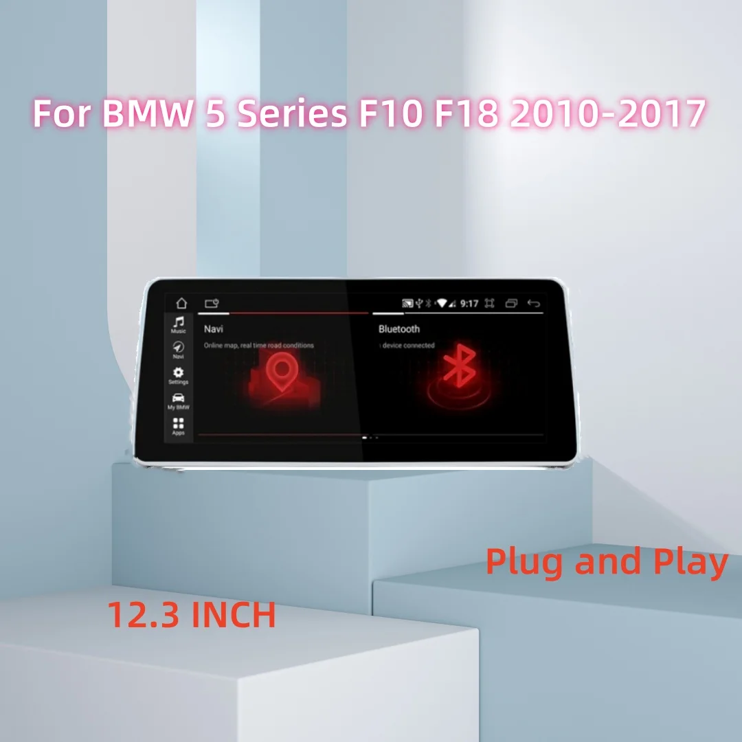 

For BMW 5 Series F10 F11 F18 2010-2017 CarPlay Android 14 Car Multimedia Radio Player IPS Screen GPS Navigation Auto Stereo DSP