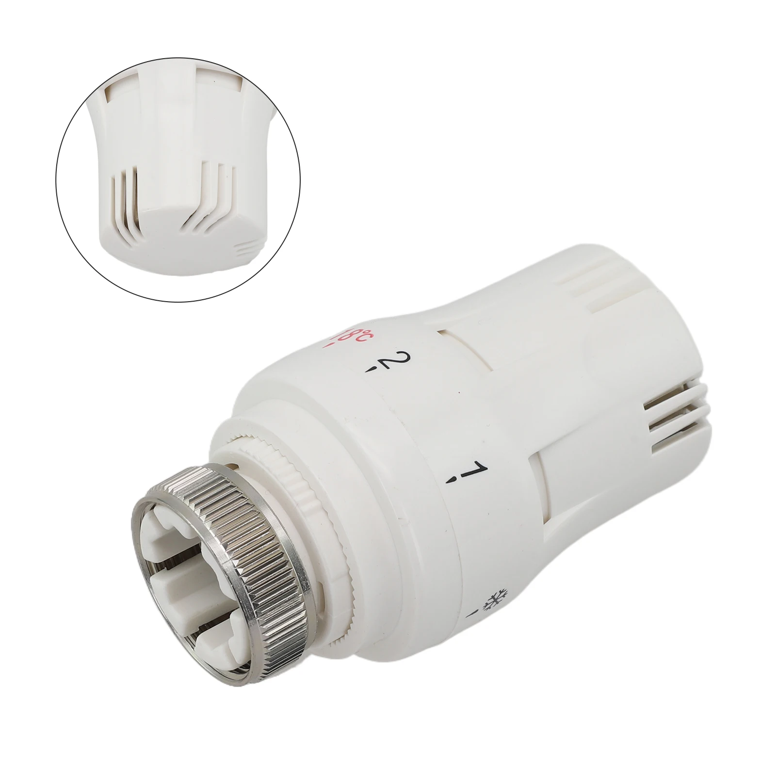 Automatic Control Manually Water Heating White Comfortable Household Heating Plastic Radiator Thermostatic Valve