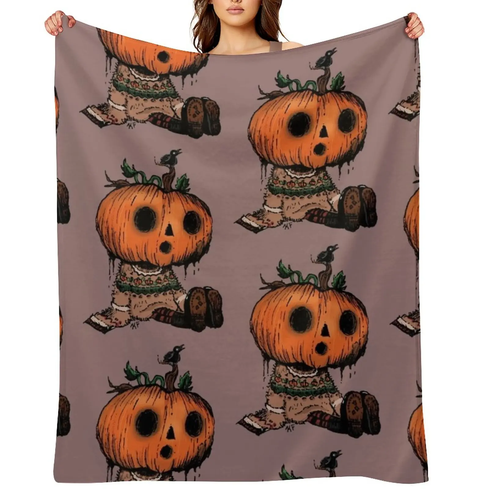 

Pumpkin boy colored Throw Blanket decorative for babies Decorative Beds valentine gift ideas Blankets
