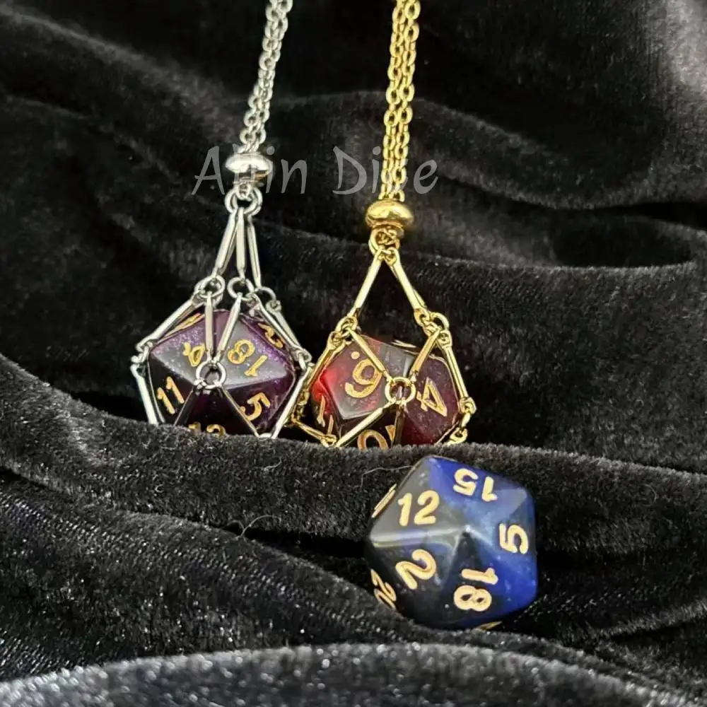 

D20 Dice Necklace acrylic Dice D20 D&D Rpg Dice Resin Dices D20 for Dungeons and Dragons Table Games DND plastic Dice Tops Decor