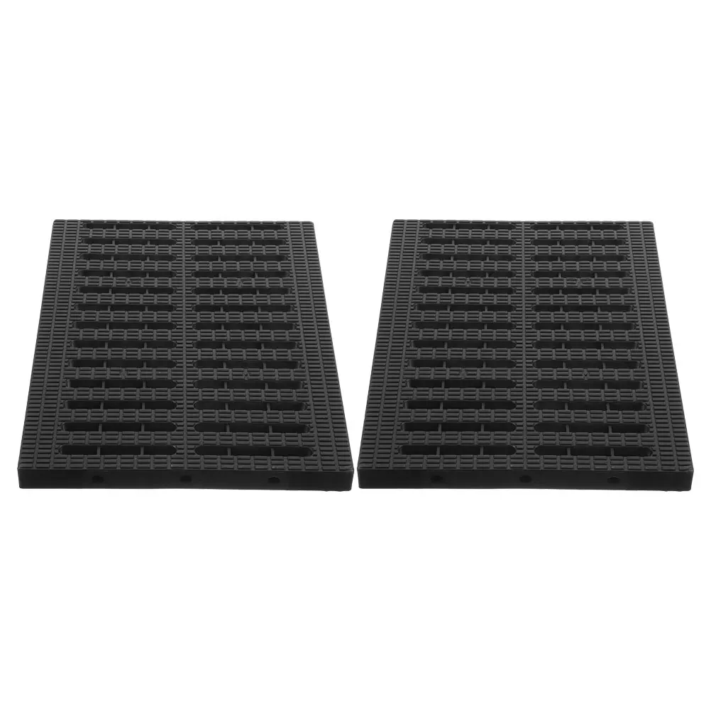 

2pcs Black 25x30x2.5cm Kitchen Trench Cover Drainage Grate Outdoor Sewer Accessory Restaurant Sturdy Grille Water Permeability