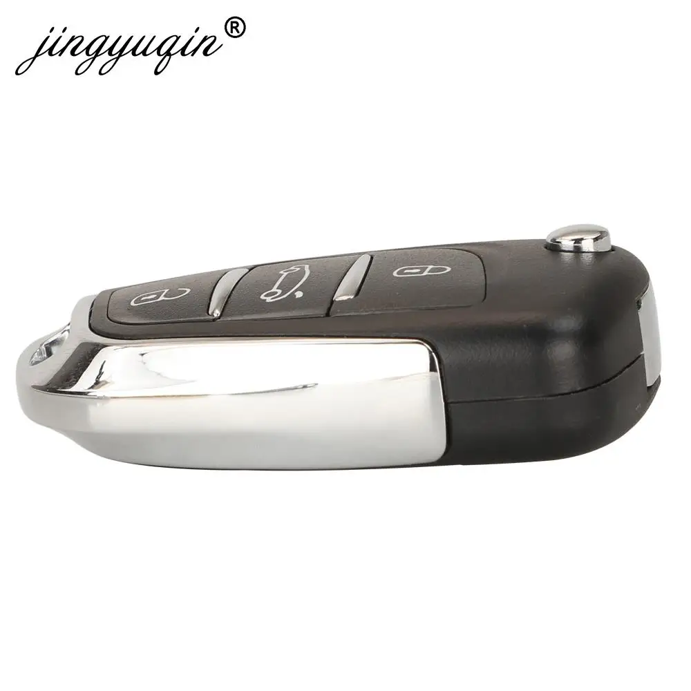 jingyuqin 433MHz CE0523 Modified Flip Remote Key Fob for Peugeot 307 407 607 HU83/ VA2 Blade 2/3BTN Car Key ASK/FSK ID46 Chip