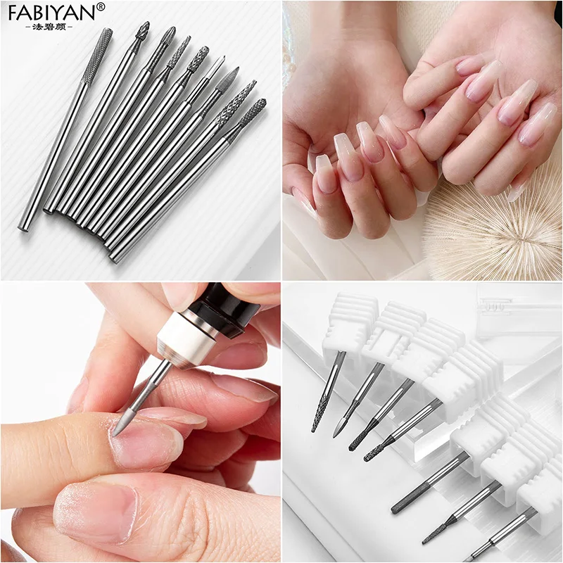 Foret à ongles en carbure de tungstène, fraise pour Nail Art, foret pour Machine, fraise, outil de bavure, nettoyage des cuticules