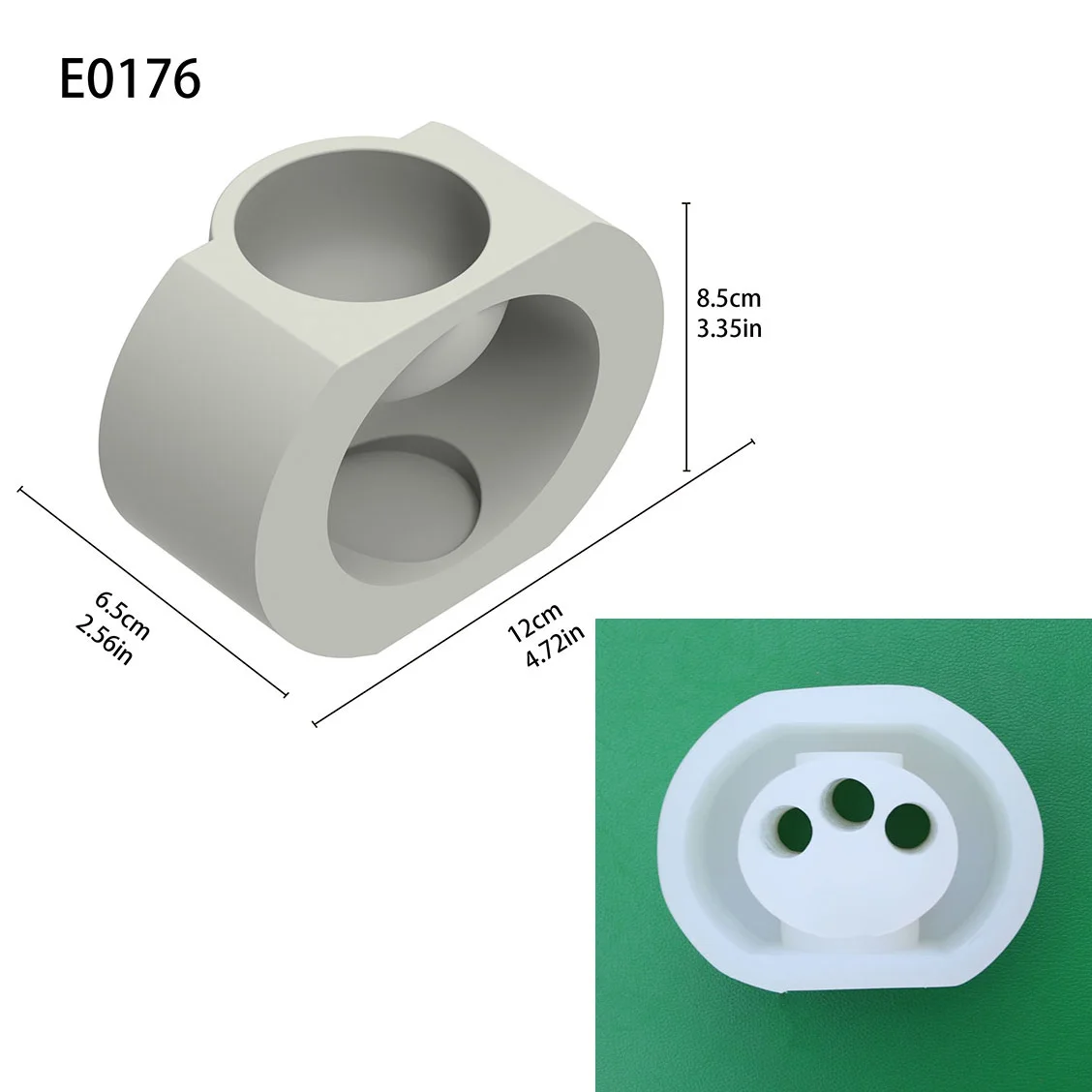 Imagem -05 - Molde de Silicone de Queimador de Cera de Concreto Forno de Aquecimento de Aroma Moldes de Cimento Suporte de Luz de Chá Decoração de Casa de Gesso