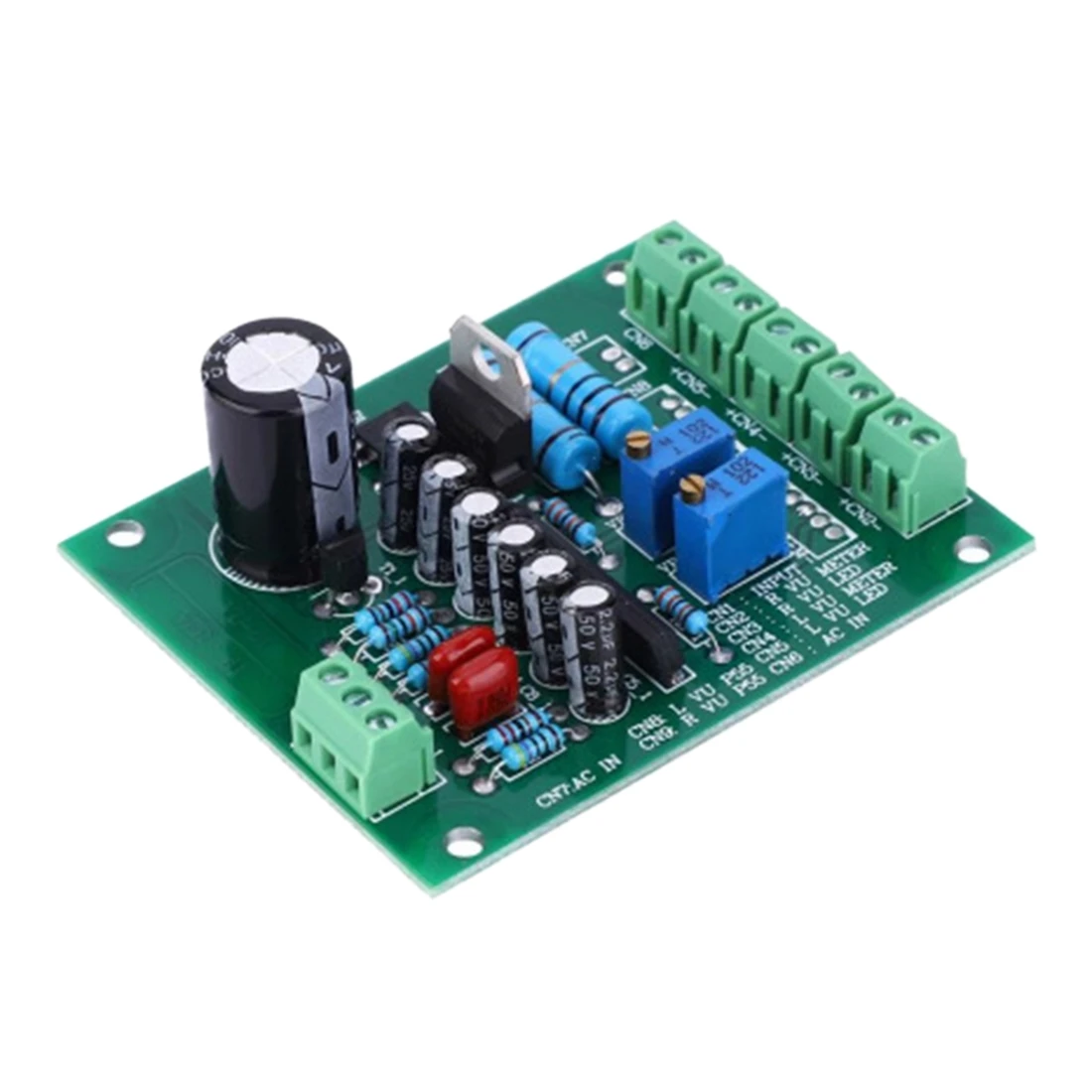 ABSQ-DC 9-12V VU nivel Audio medidor placa controladora DB medidor de nivel amplificador IC BA6138 placa de circuito de doble cara