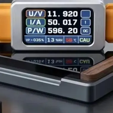 For XT60 Male Female Compatible Bidirectional Ammeter 30A 6-34V DC Current Voltage Meter with Rounded 1.47 Inch Screen