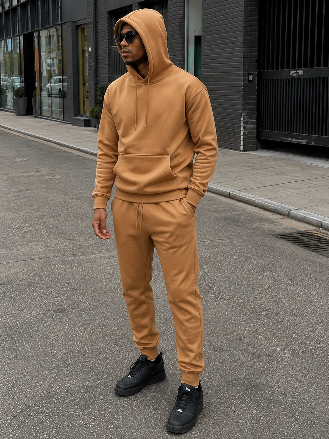 2026 Men's Tracksuit 2 Piece Set 10 Colors Pullover Hoodie Jogger Pants Autumn Winter Casual Streetwear Comfortable Daily Outfit
