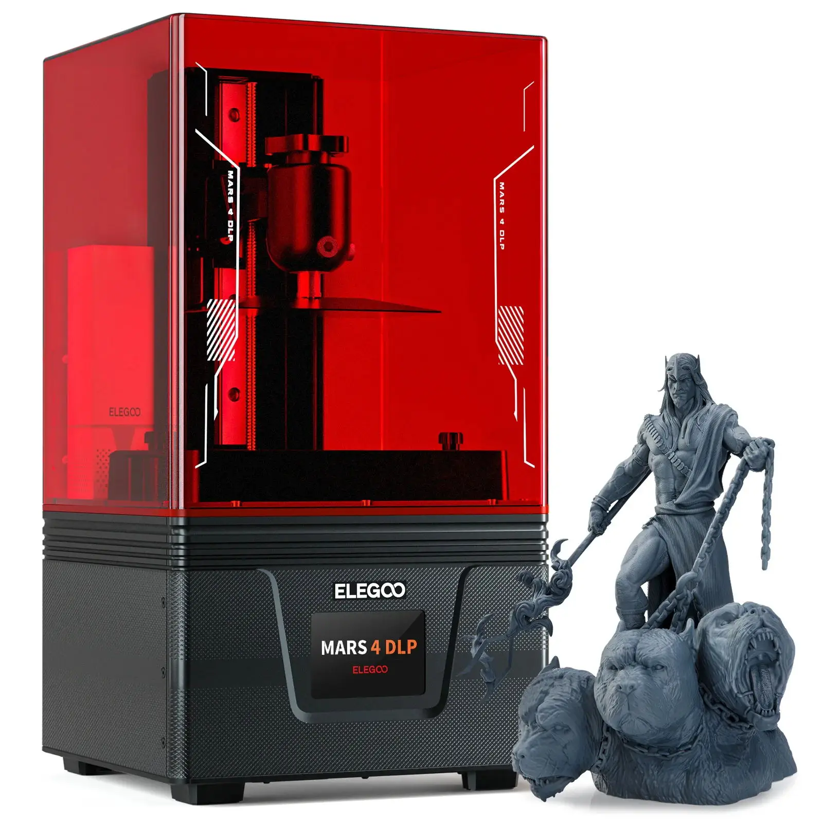 ELEGOO Mars 4 DLP 3D Printer,20000+ Hours Service Life, Ultra-low Operating Power,Printing Size 132.8x74.7x150mm