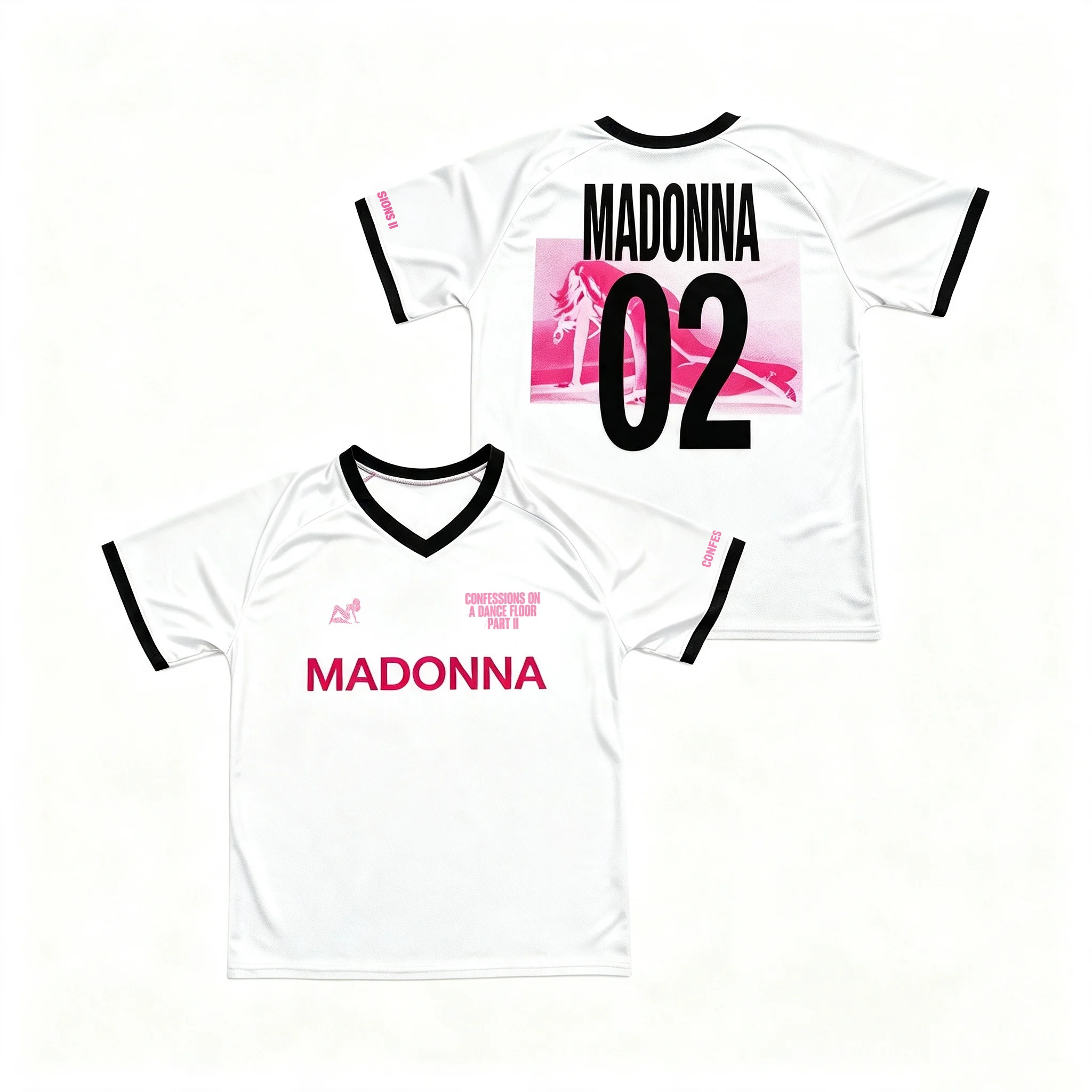 2026 Madonna Album Confessions II Tour Merch Jersey T-Shirt for Men Women Y2k Comfortable Quick Dry Party Outdoor Tee Fan Top