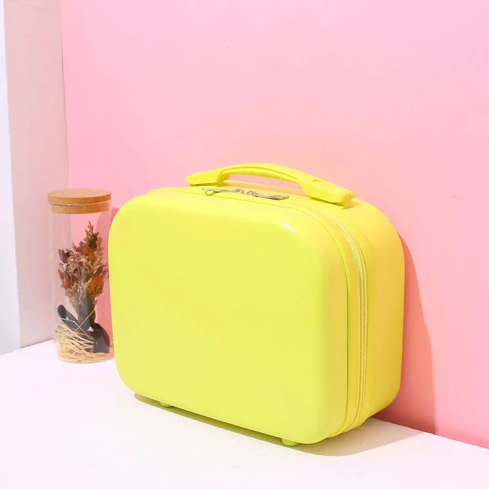 

1Pcs Functional Storage Bag for Women Portable Lightweight ABS Travel Makeup Case with Smart Layout Toiletry Organizer