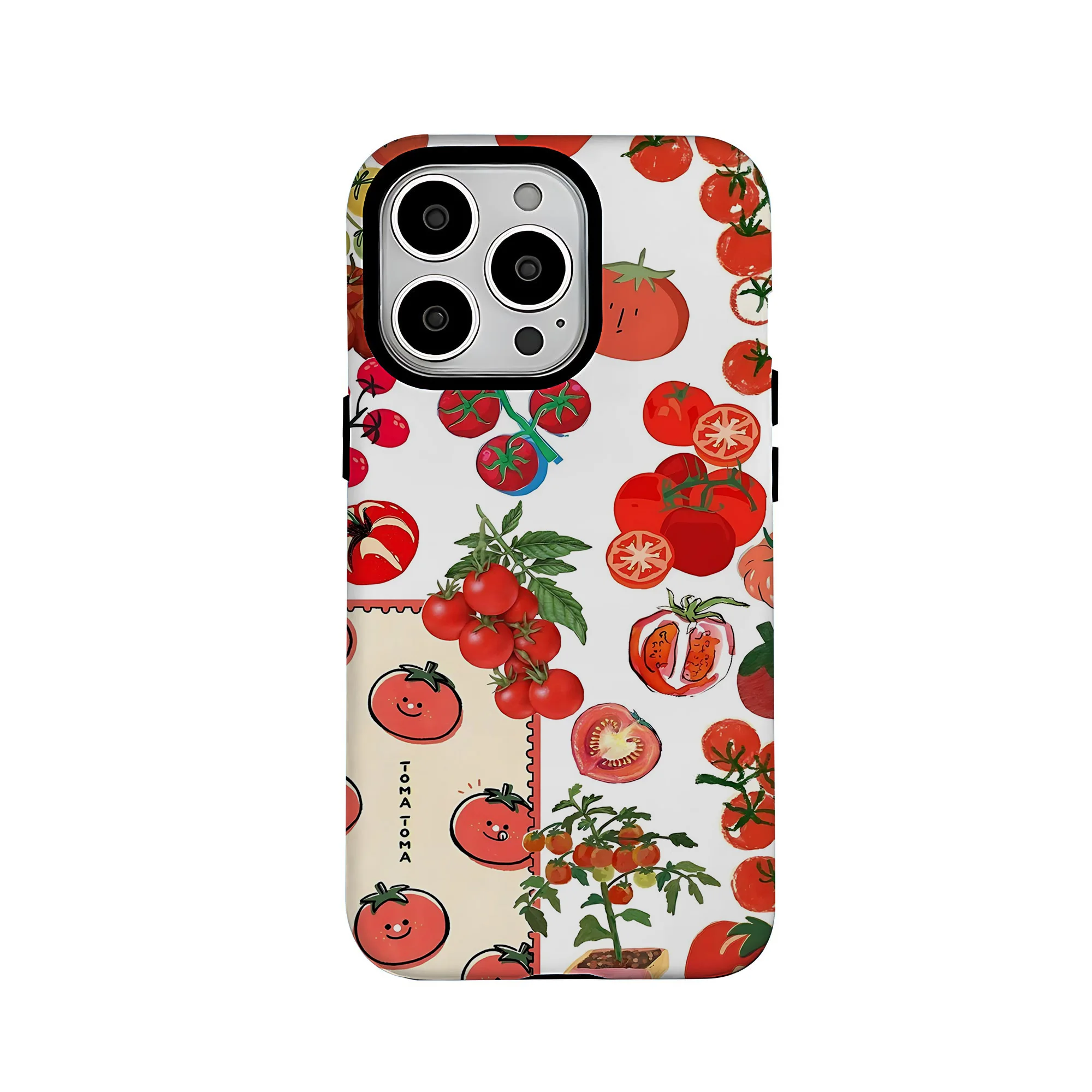 INS корейский чехол для телефона с помидорами для iPhone 16, 15, 14, 13, 12, 11 X XS XR XSMAX 7 8 Pro Max Plus, роскошная двухслойная задняя крышка