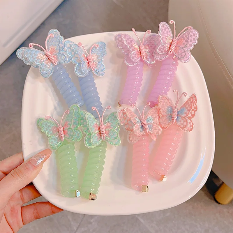 Korean children's hair bands with intricate embroidered bows, ideal for girls' accessories.