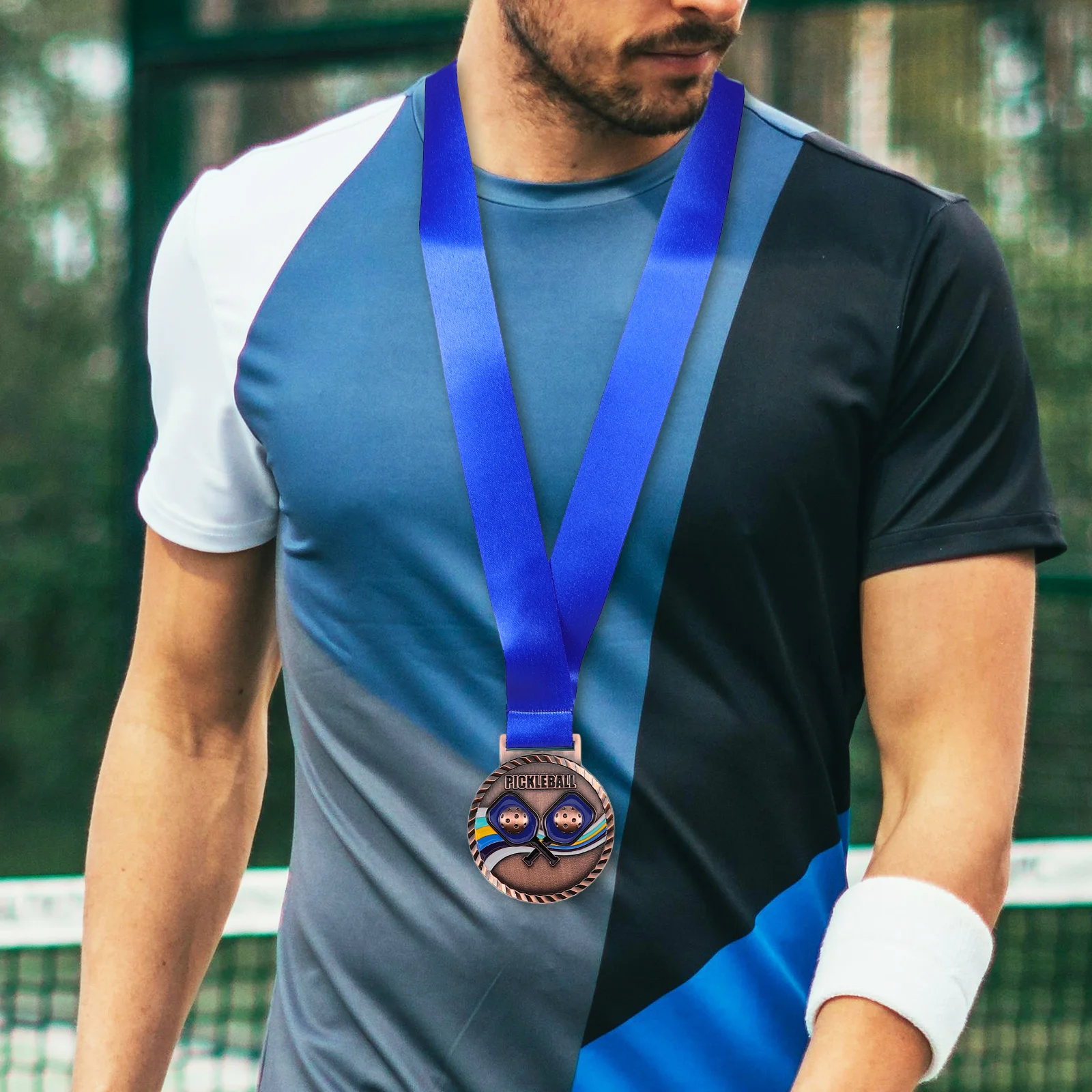 

Sports Medal for Pickleball Competition Enamel Design Metal Award Trophy for Athletic Events Champions Excellence Recognition