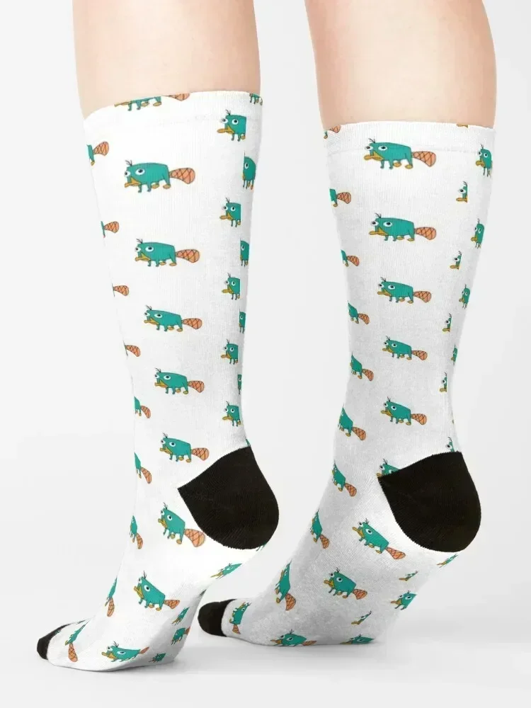 Perry the Platypus Socks Thermal man winter Heating sock ankle floral Male Socks Women's
