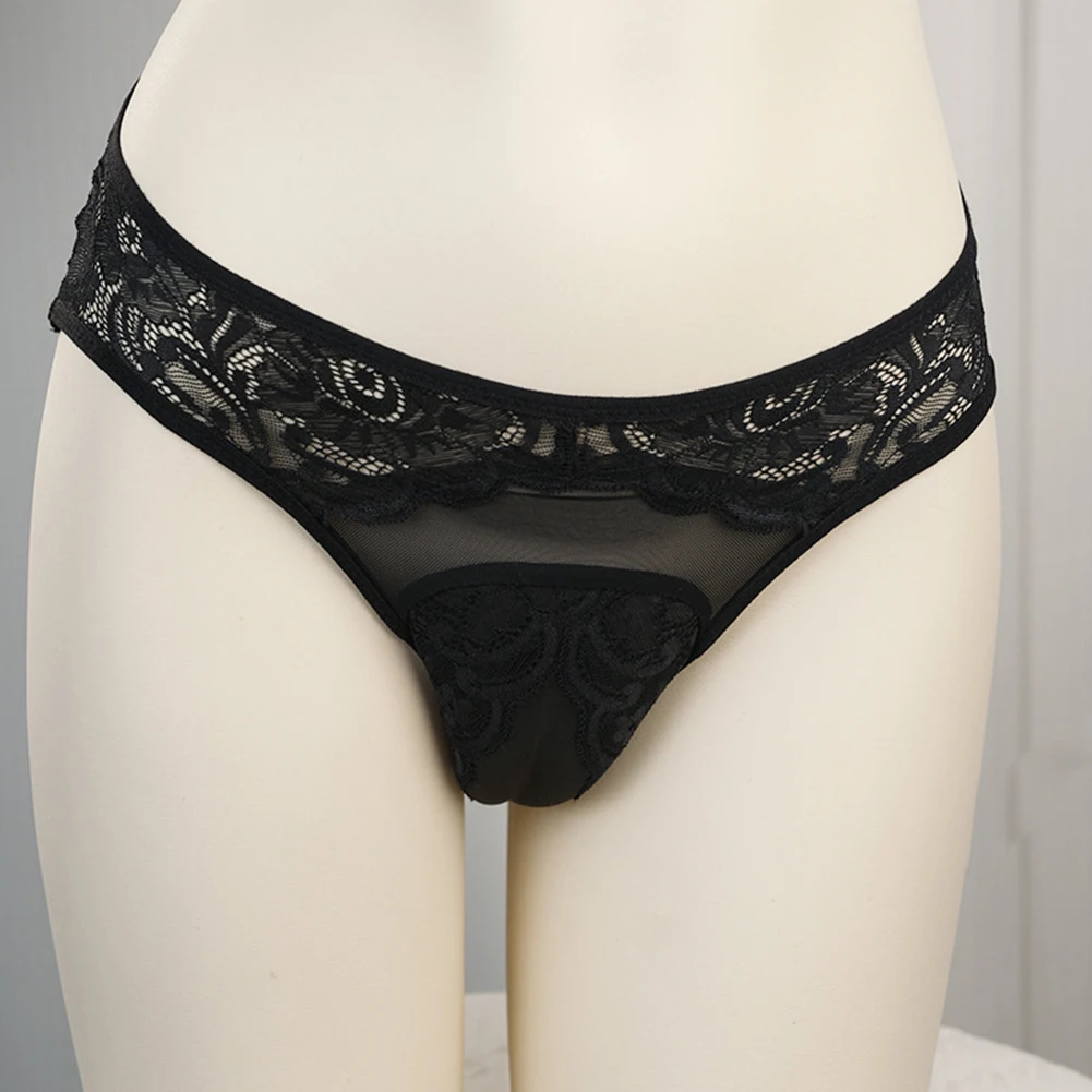 

Autumn Spring Panties Briefs Breathable Comfortable Crossdresser Lace Low Waist Men Panties Shaping Sissy Comfy