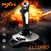 PXN 2113 Pro 8-Way Flight Joystick Precision Vibration Customzed Quick Fire Trigger Single Hand Simulator Gamepad Controller