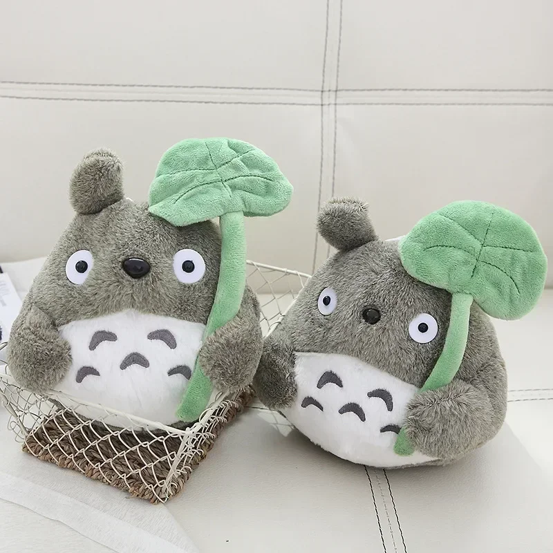 HOTSALE --- Nueva muñeca de peluche de 22 cm, muñeca bonita de dibujos animados, muñeca Totoro de hoja de loto, muñeca de gato de juguete de peluche, regalo de Navidad para niños