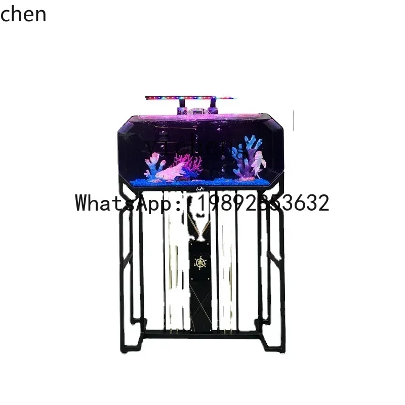 YFY  Fish Tank Creative Small and Medium-Sized Living Room Entrance Ecological Landscape Hallway Home Light Luxury Floor