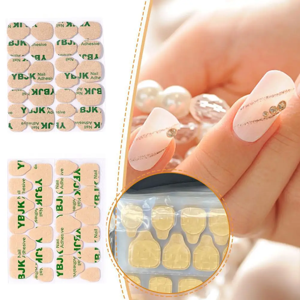 Adhesive Glue Tape For Press-on Nail Tips - Double Side Adhesive Film For False Nails-Transparent B0W6