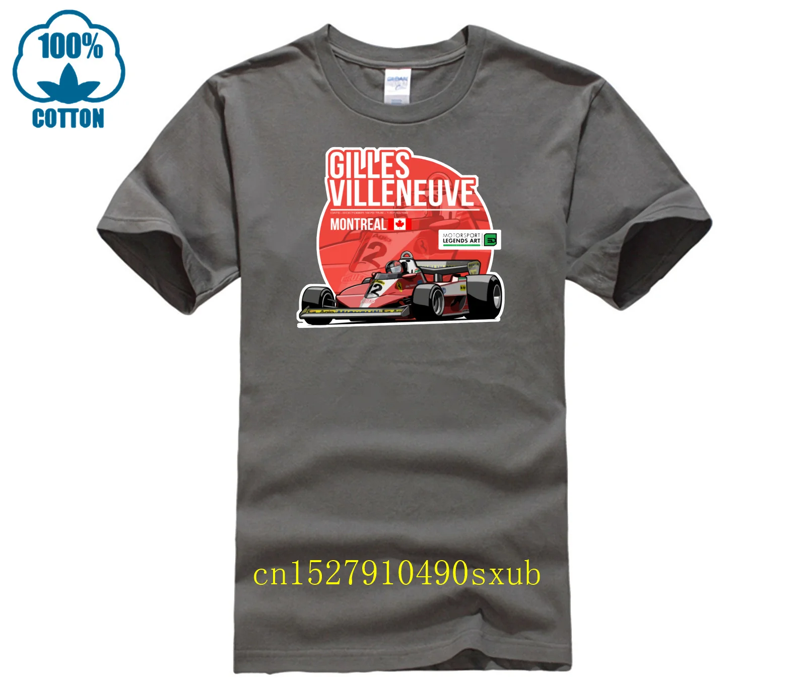 Uomo girocollo Gilles Villeneuve 1978 Montreal Homme Tee Shirt uomo 100% cotone Top Design per T-shirt uomo