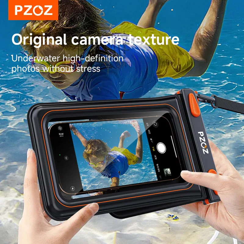 PZOZ Wodoodporne etui na telefon, wodoszczelne pokrowce na telefon do nurkowania, torba na telefon iPhone 17 16 13 11 Pro Max, akcesoria Samsung — zdjęcie produktu 5