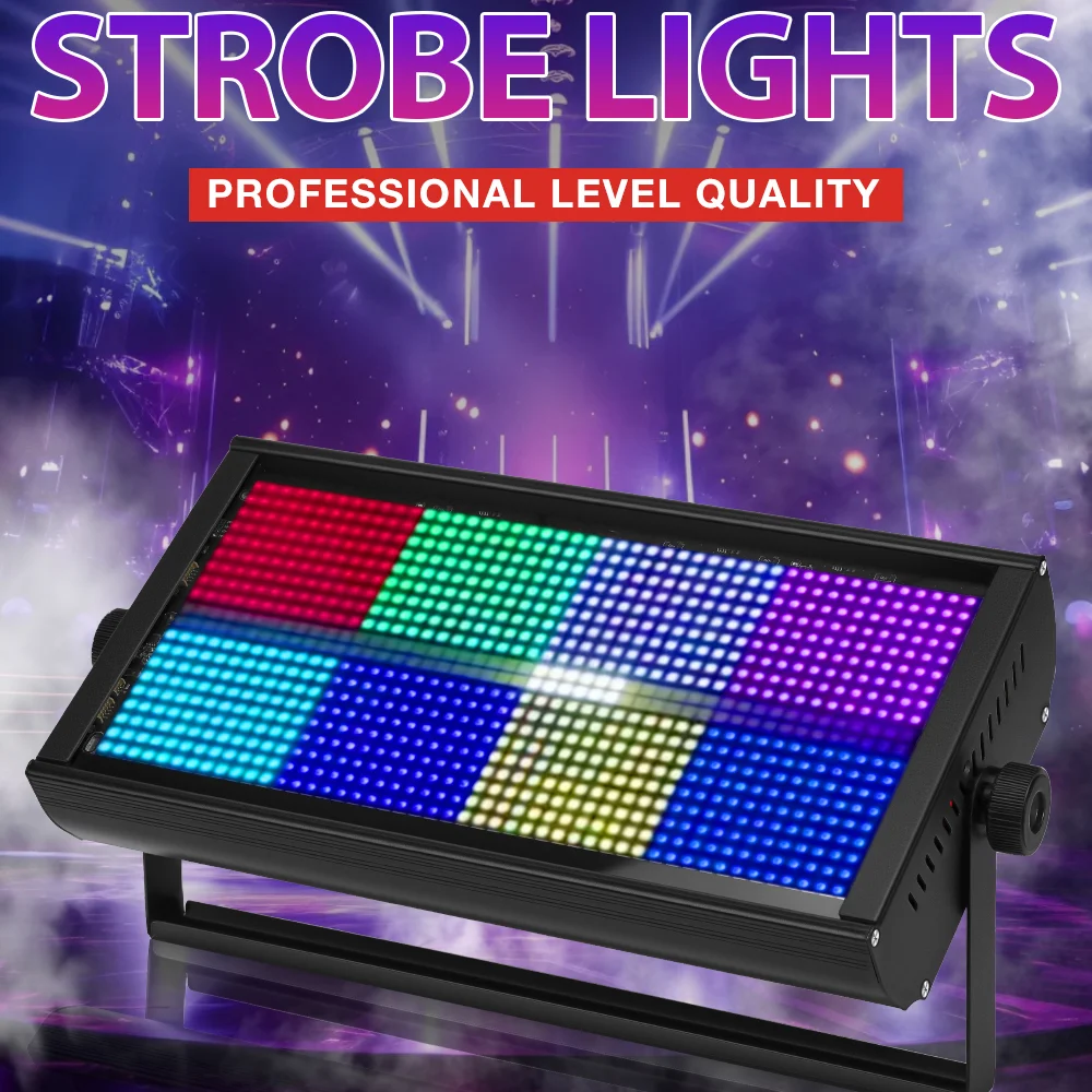 1000W Strobe Party Lights RGBW 4IN1 DJ Stage Lighting 960LED Dimmable By DMX Control For KTV Bar Dance Show Halloween Decoration