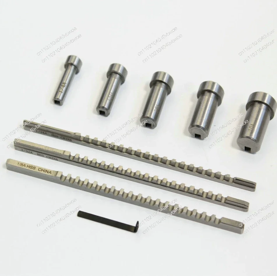 9-Piece set of imperial keyway push knife set, high-speed steel keyway broach set