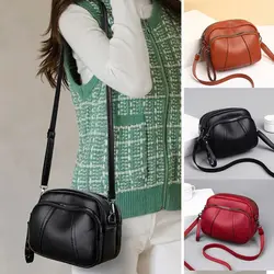 Leather Crossbody Bag Fashion Multifunction Large Capacity Shoulder Bags Casual Wear-resistant Travel Bag Women