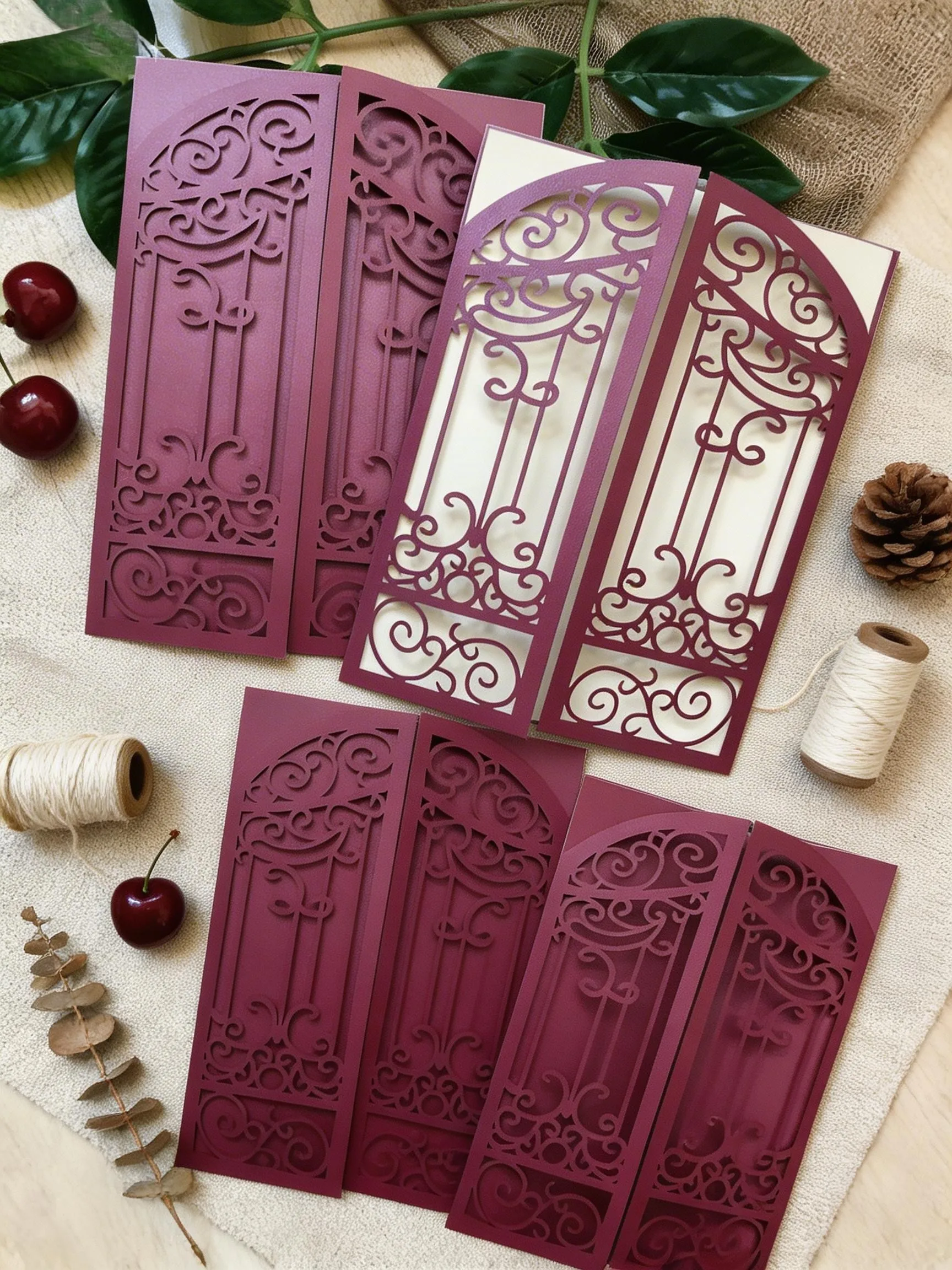 10 piezas de cubiertas para invitaciones de boda con corte láser, invitaciones con corte láser en varios colores, tarjetas de felicitación de cumpleaños para decoración de fiestas