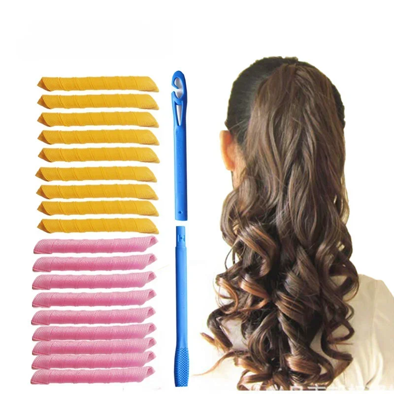 1 Set Snail Shaped Hair Rollers Not Waveform Spiral Curls Hair Curler Soft Pro Magic Curler DIY Rollers Non-Damage Styling Tools