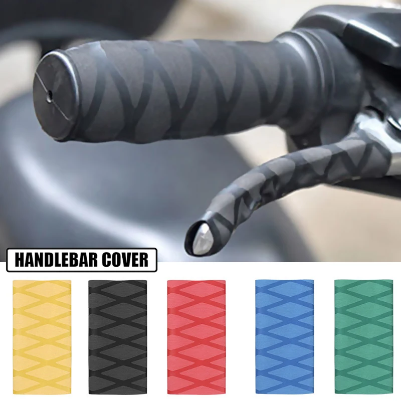 Universal Non-slip Rubber Grip Glove Motorcycle Handle Cover Deformable Heat Shrinkable Grip Cover Sleeve Handlebar Covers